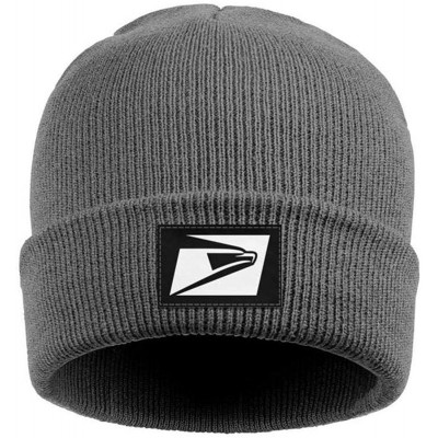 Skullies & Beanies Adult Stretchy Solid Color Knit Beanies Hats USPS-United-States-Postal-Service-Logo-Headwear for Mens Wome...