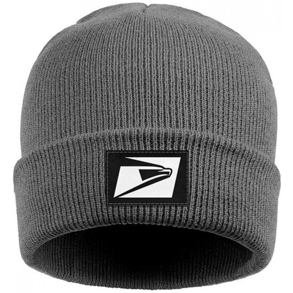 Skullies & Beanies Adult Stretchy Solid Color Knit Beanies Hats USPS-United-States-Postal-Service-Logo-Headwear for Mens Wome...