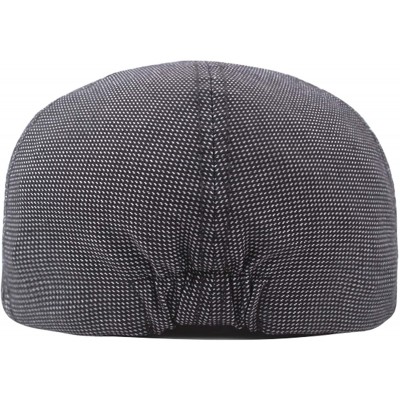 Newsboy Caps Summer Mens Beret Newsboy Visor Cap Thin Cotton Golf Irish Black Flat Caps Bakerboy Driving Hats for Men - CU18S...