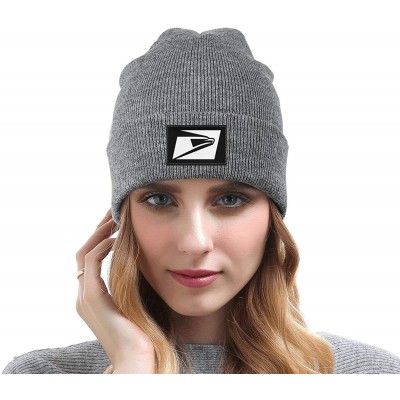 Skullies & Beanies Adult Stretchy Solid Color Knit Beanies Hats USPS-United-States-Postal-Service-Logo-Headwear for Mens Wome...