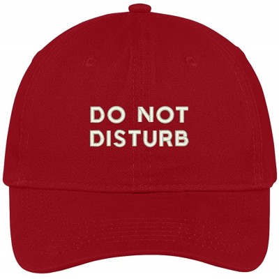 Baseball Caps Do Not Disturb Embroidered Soft Low Profile Adjustable Cotton Cap - Red - CH12NZNKRBZ $38.67