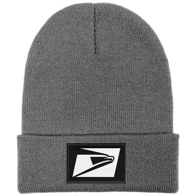 Skullies & Beanies Adult Stretchy Solid Color Knit Beanies Hats USPS-United-States-Postal-Service-Logo-Headwear for Mens Wome...