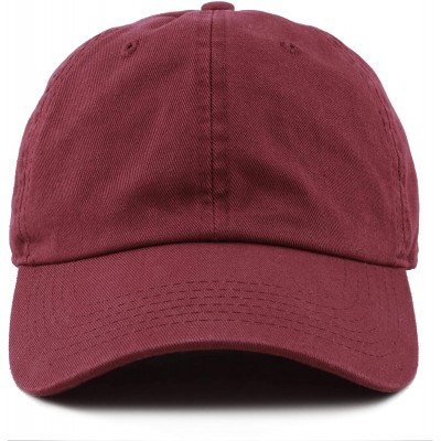 Baseball Caps Unisex Blank Washed Low Profile Cotton & Denim & Tie Dye Dad Hat Baseball Cap - Burgundy - CI187UHM5Y9 $11.18