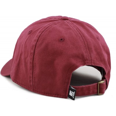 Baseball Caps Unisex Blank Washed Low Profile Cotton & Denim & Tie Dye Dad Hat Baseball Cap - Burgundy - CI187UHM5Y9 $11.18