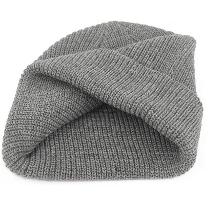 Skullies & Beanies Slouchy Beanie Hats Winter Knitted Caps Soft Warm Ski Hat Unisex - Grey - CR186ZWOL5D $20.05