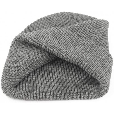 Skullies & Beanies Slouchy Beanie Hats Winter Knitted Caps Soft Warm Ski Hat Unisex - Grey - CR186ZWOL5D $11.98