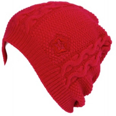 Skullies & Beanies Men's Cable Beanie - Pink - CG110OSBXEH $11.15