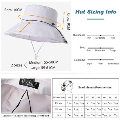 Bucket Hats Womens Packable Ponytail SPF 50 Sun Hat Summer Gardening Hiking Fishing 55-61cm - Beige_99024 - CP18CWQ5UHS $19.01