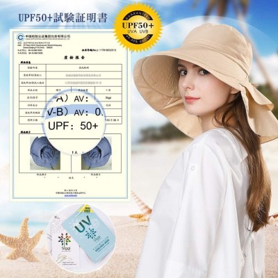 Sun Hats Womens Packable SPU 50 Summer Sun Bucket Ponytail Hat Outdoor Beach Hiking Chin Strap Floppy Safari 55-59CM - CG18CY...