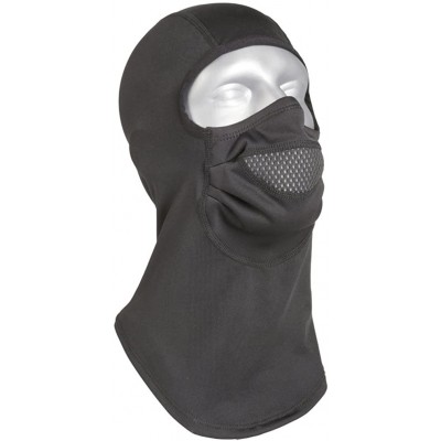 Balaclavas Micro Elite Chamois Balaclava with Chil Bloc Mask - Black - C8184SSAHAO $34.70