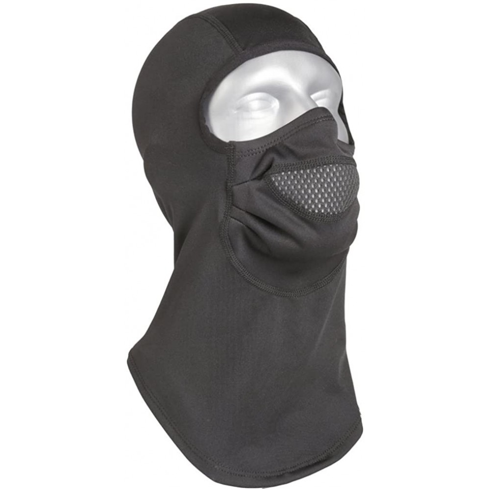 Balaclavas Micro Elite Chamois Balaclava with Chil Bloc Mask - Black - C8184SSAHAO $34.70