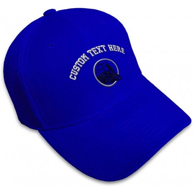 Baseball Caps Custom Baseball Cap Train Embroidery Dad Hats for Men & Women Strap Closure 1 Size - Royal Blue - C518Y2UA7ED $...