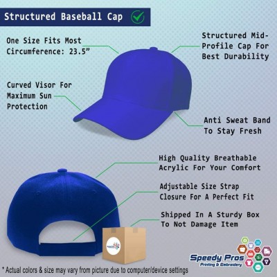 Baseball Caps Custom Baseball Cap Train Embroidery Dad Hats for Men & Women Strap Closure 1 Size - Royal Blue - C518Y2UA7ED $...