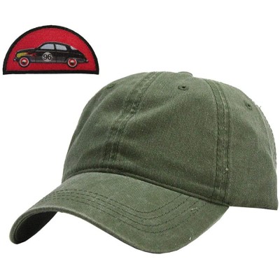 Baseball Caps Vintage Washed Dyed Cotton Twill Low Profile Adjustable Baseball Cap - Olive Green 96r - C71868XWCM4 $14.43