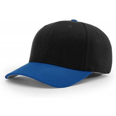 Baseball Caps 185 Twill R-Flex Blank Baseball Cap FIT HAT - Black/Royal - CN1873ND43O $7.72