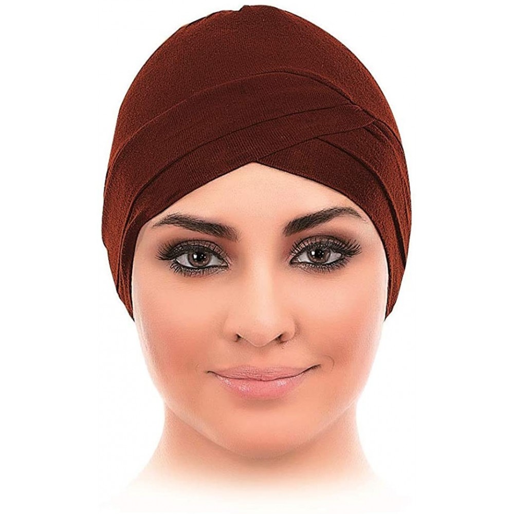 Skullies & Beanies Diagonal Style Viscose Spandex Fabric Hijab Under Scarf Cap Bone Head Wrap Bonnet Bone Chemo Hat Tube Cap ...