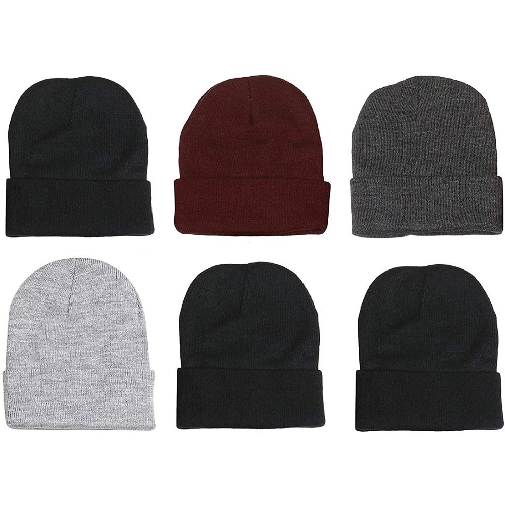 Skullies & Beanies Men's Women's Warm Soft Knit Stretchy Winter Beanie Cap Hat - Assorted - CO1930Z5WNQ $9.22