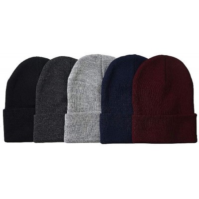 Skullies & Beanies Men's Women's Warm Soft Knit Stretchy Winter Beanie Cap Hat - Assorted - CO1930Z5WNQ $9.22