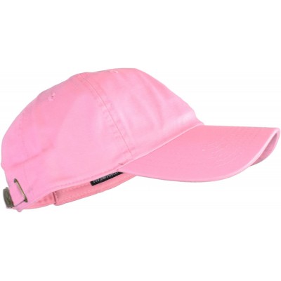 Baseball Caps Oceanside Solid Color Adjustable Baseball Cap - Pale Pink - CV12DVYZ427 $11.74