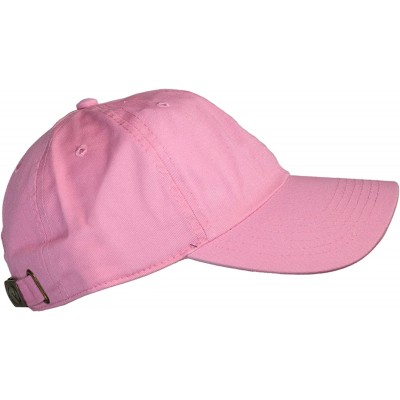 Baseball Caps Oceanside Solid Color Adjustable Baseball Cap - Pale Pink - CV12DVYZ427 $11.74