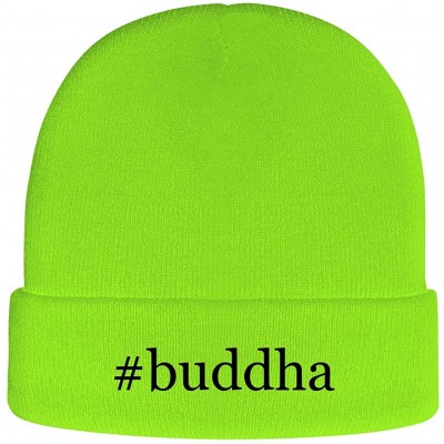 Skullies & Beanies Buddha - Hashtag Soft Adult Beanie Cap - Neon Green - C718AXN660Q $20.20