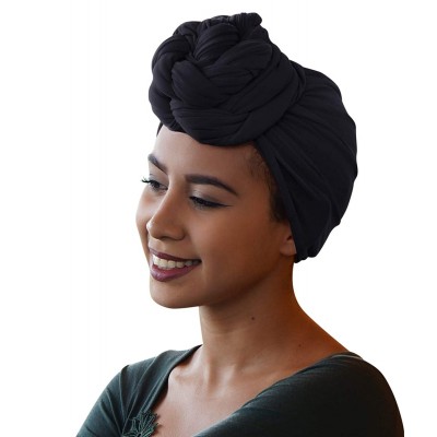 Headbands Colors Stretch African Headwrap - 1. Black - C818U4WZH4Z $15.12