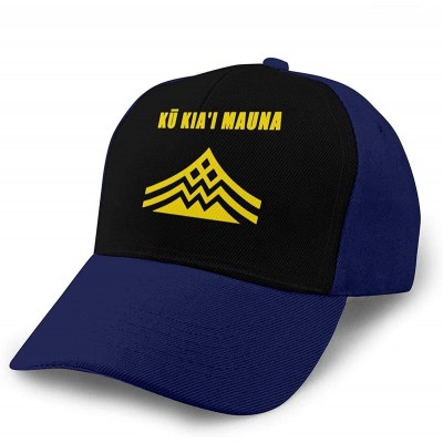 Baseball Caps Ku Kiai Mauna Kea Men Retro Adjustable Cap for Hat Cowboy Hat - Navy - CY18YCK9SX6 $22.33