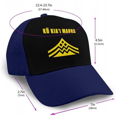 Baseball Caps Ku Kiai Mauna Kea Men Retro Adjustable Cap for Hat Cowboy Hat - Navy - CY18YCK9SX6 $22.33