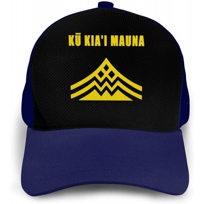 Baseball Caps Ku Kiai Mauna Kea Men Retro Adjustable Cap for Hat Cowboy Hat - Navy - CY18YCK9SX6 $22.33