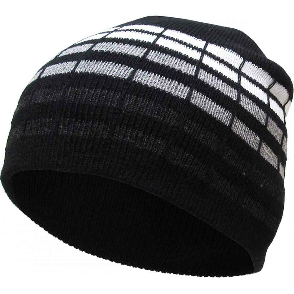 Skullies & Beanies Thick and Warm Mens Daily Cuffed Beanie OR Slouchy Made in USA for USA Knit HAT Cap Womens Kids - CP11NS8S...