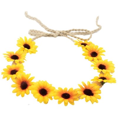 Headbands Women Bohemian White Daisy Flower Elastic Headband Headpieces - 2color - CQ18CRNGYAO $8.49
