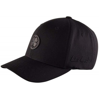 Baseball Caps Sharp Luck Gray Flexfit Hat - Black - CQ18OE3EAR6 $37.26