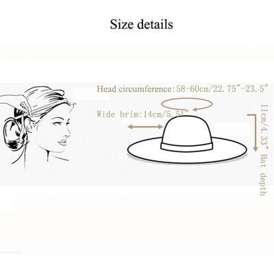 Sun Hats Women's Summer Folable Floppy Straw Hat Big Bowknot Wide Brim Beach Sun Hat - Rose Red - CH183YCSCZ3 $8.31