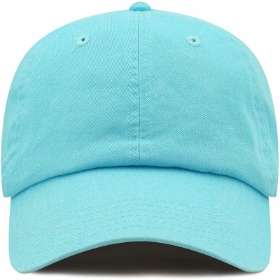 Baseball Caps Unisex Blank Washed Low Profile Cotton & Denim & Tie Dye Dad Hat Baseball Cap - 1. Pony - Aqua - CW12FOR5IVL $1...