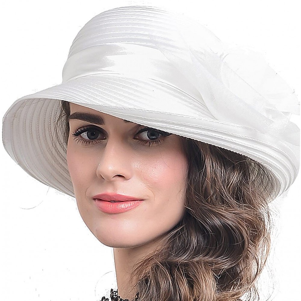 Bucket Hats Church Kentucky Derby Dress Hats for Women - S608-3d-owh - CN17YR7Y7K2 $27.48