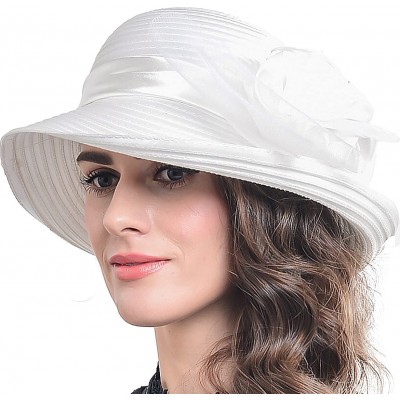 Bucket Hats Church Kentucky Derby Dress Hats for Women - S608-3d-owh - CN17YR7Y7K2 $27.48