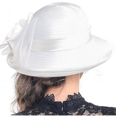 Bucket Hats Church Kentucky Derby Dress Hats for Women - S608-3d-owh - CN17YR7Y7K2 $27.48