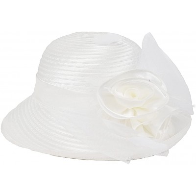 Bucket Hats Church Kentucky Derby Dress Hats for Women - S608-3d-owh - CN17YR7Y7K2 $27.48