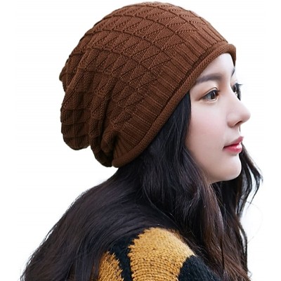 Skullies & Beanies Unisex Thick Wool Knit Baggy Slouchy Beanie Hat Watch Cap for Men Women - 89237_coffee1 - CG18AQ6Z6QR $8.62