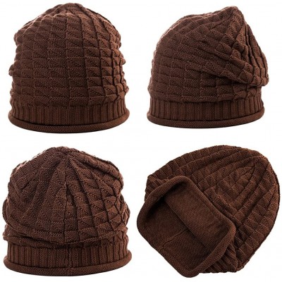 Skullies & Beanies Unisex Thick Wool Knit Baggy Slouchy Beanie Hat Watch Cap for Men Women - 89237_coffee1 - CG18AQ6Z6QR $8.62