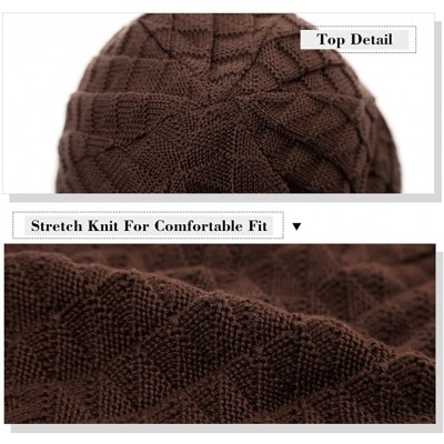 Skullies & Beanies Unisex Thick Wool Knit Baggy Slouchy Beanie Hat Watch Cap for Men Women - 89237_coffee1 - CG18AQ6Z6QR $8.62