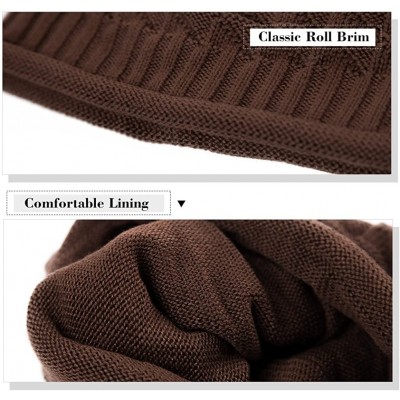 Skullies & Beanies Unisex Thick Wool Knit Baggy Slouchy Beanie Hat Watch Cap for Men Women - 89237_coffee1 - CG18AQ6Z6QR $8.62