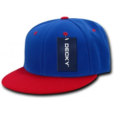 Baseball Caps Men's Flat - Royal/Red - C01199Q9ZEP $10.14