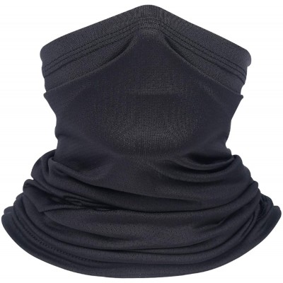 Balaclavas Summer Neck Gaiters Fishing Face Scarf Sun Protection Headwear for Men and Women - Black - CK198KZGNX6 $19.55