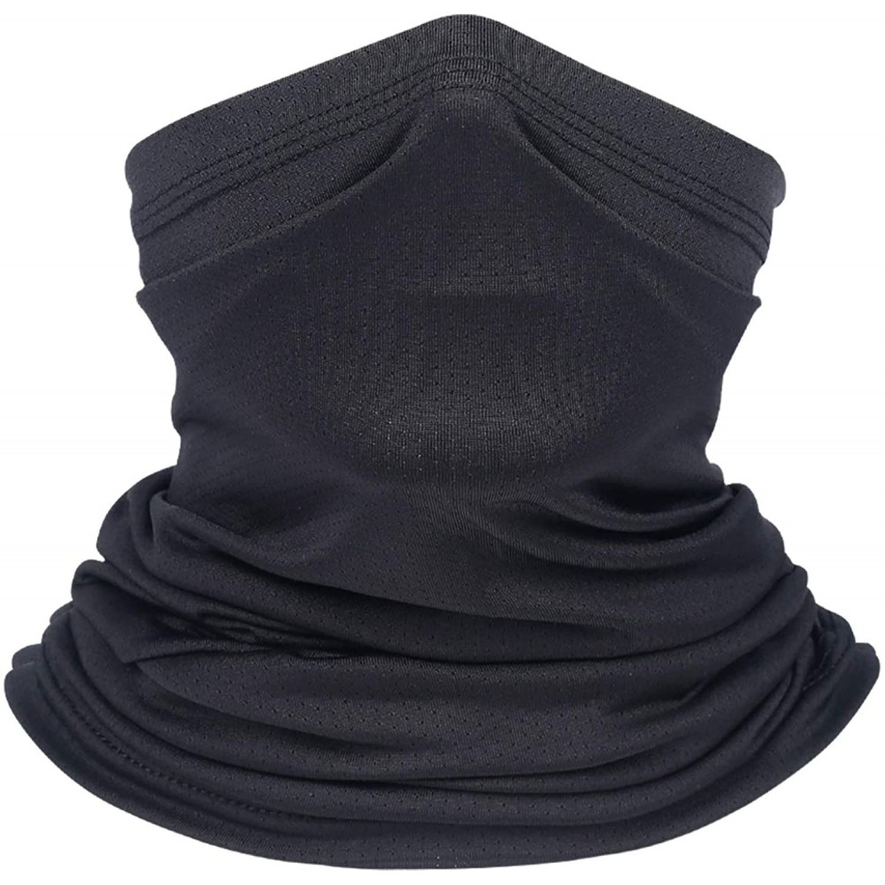 Balaclavas Summer Neck Gaiters Fishing Face Scarf Sun Protection Headwear for Men and Women - Black - CK198KZGNX6 $9.39