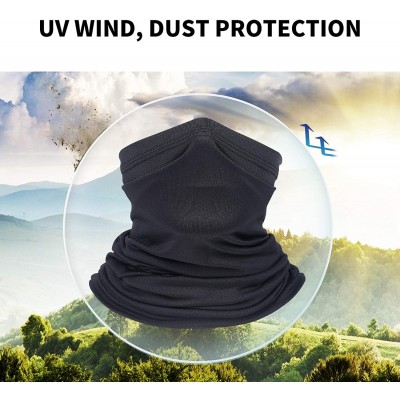 Balaclavas Summer Neck Gaiters Fishing Face Scarf Sun Protection Headwear for Men and Women - Black - CK198KZGNX6 $9.39
