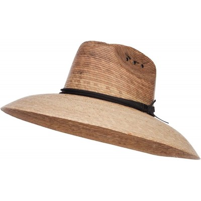 Sun Hats Palm Braid Band Lifeguard Hat - Dk Palm - CG12ENS0PZ1 $79.92