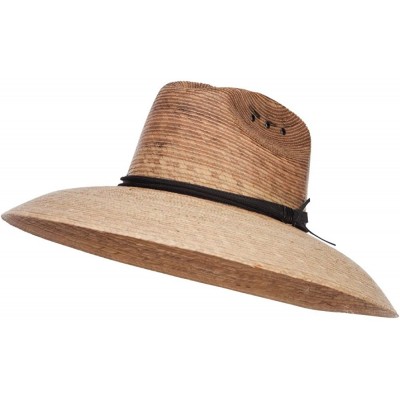 Sun Hats Palm Braid Band Lifeguard Hat - Dk Palm - CG12ENS0PZ1 $48.60