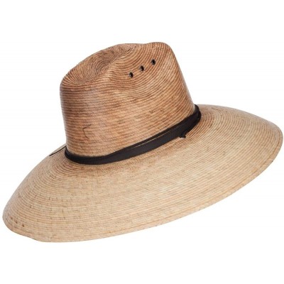 Sun Hats Palm Braid Band Lifeguard Hat - Dk Palm - CG12ENS0PZ1 $48.60