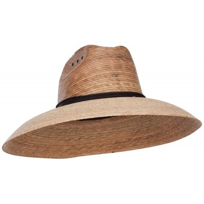 Sun Hats Palm Braid Band Lifeguard Hat - Dk Palm - CG12ENS0PZ1 $48.60